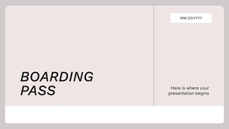 Carte d'embarquement Modèles de présentation