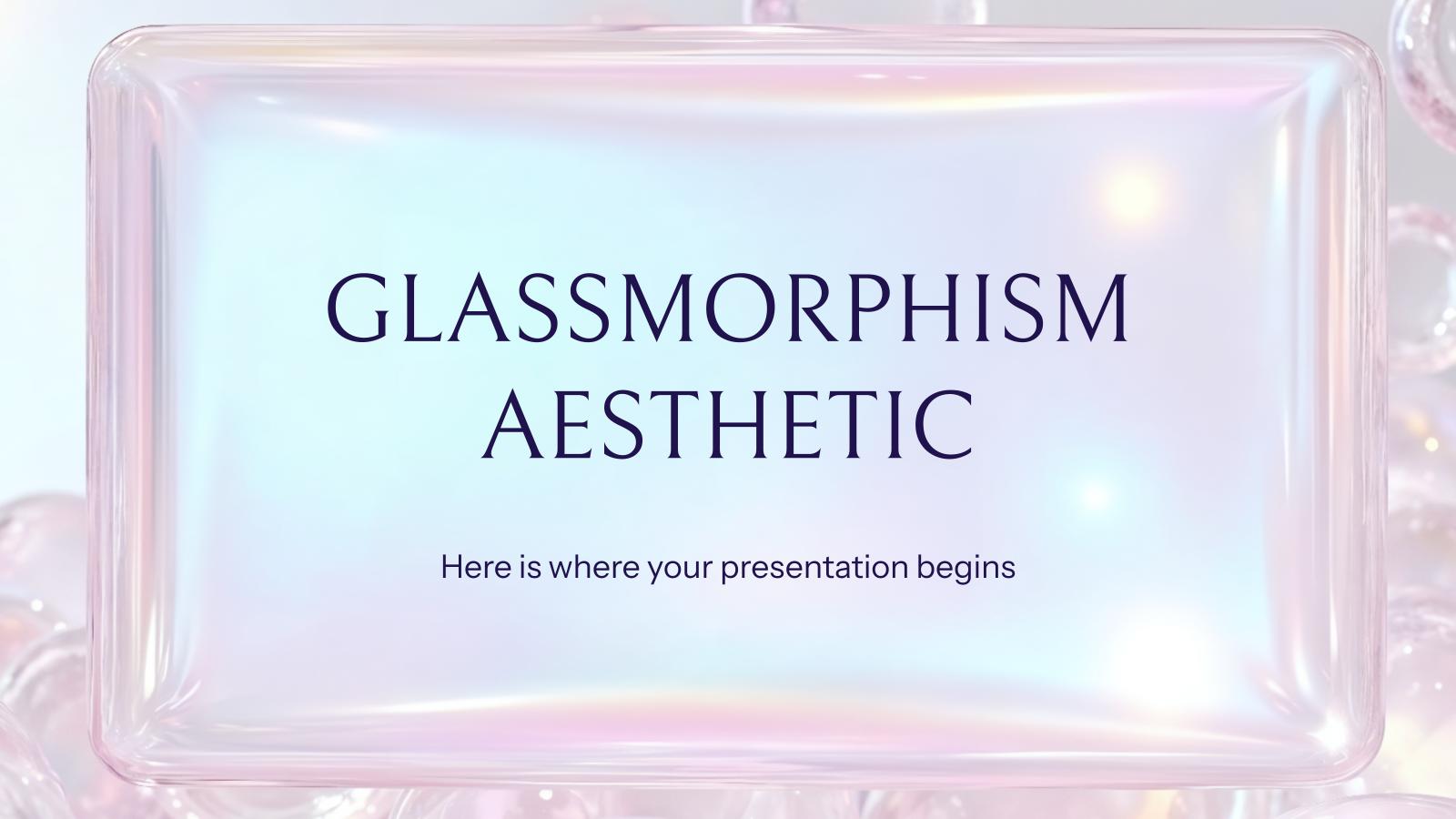 Glasmorphismus-Ästhetik Präsentationsvorlage
