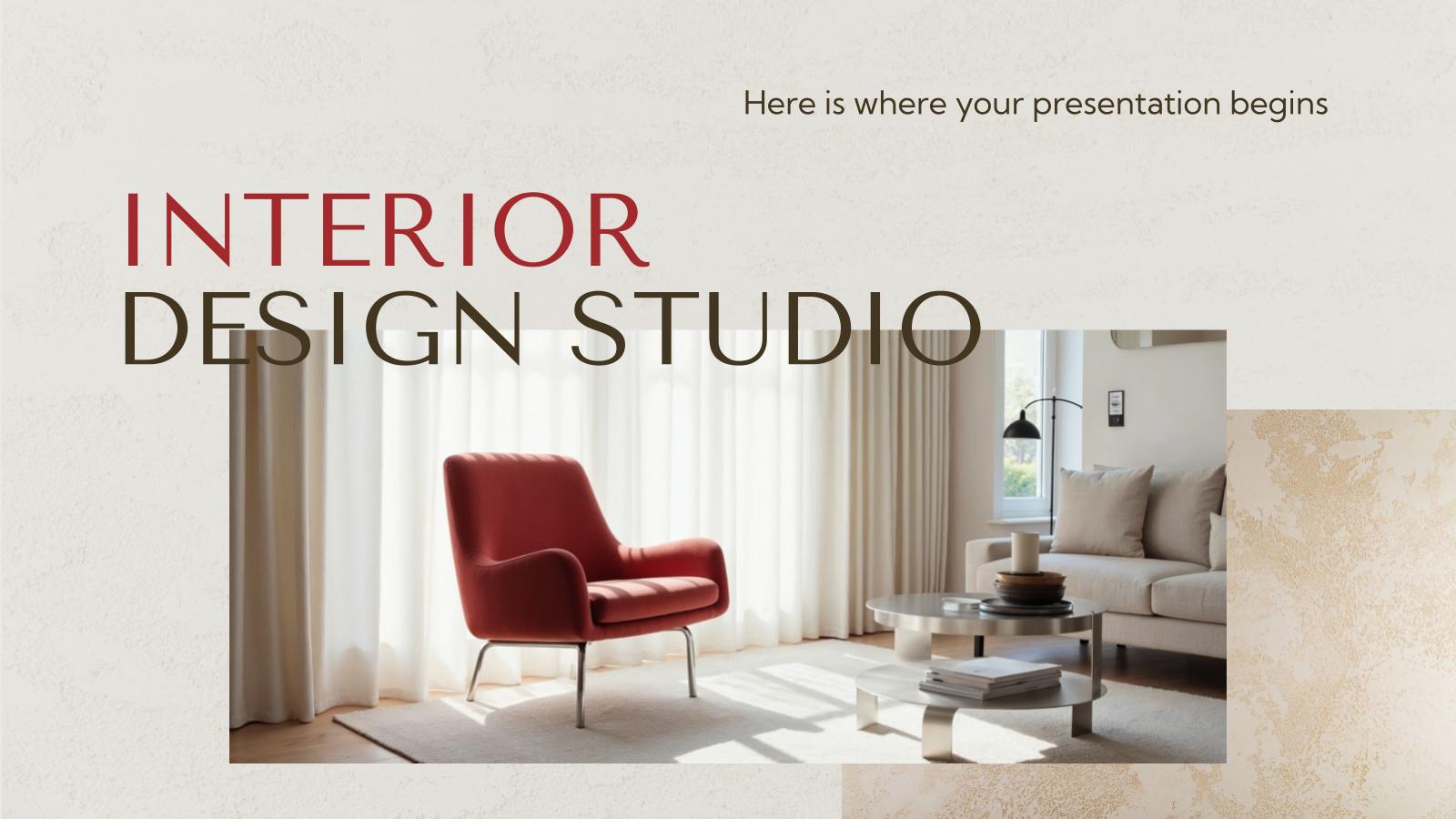 Interior Design Studio presentation template 
