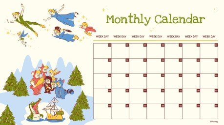 Peter Pan Monatskalender Präsentationsvorlage