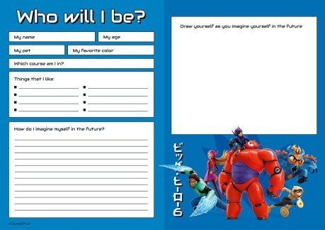 Modelo de apresentação Planilha de desenho de Operação Big Hero