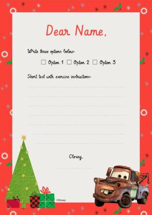 Cars Weihnachten Arbeitsblatt Präsentationsvorlage