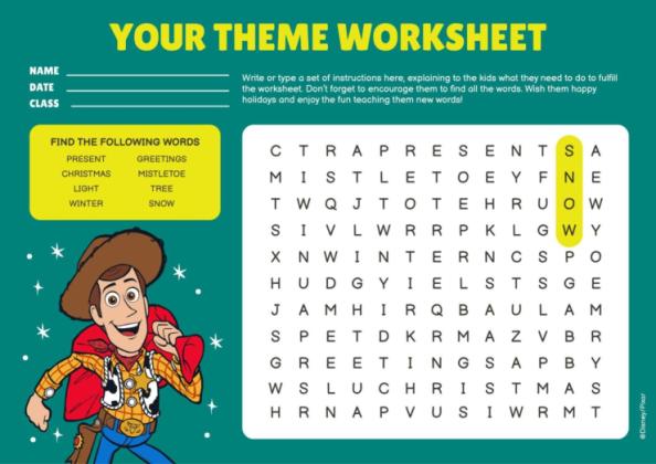 Toy Story Weihnachten Arbeitsblatt Präsentationsvorlage