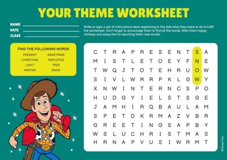 Toy Story Weihnachten Arbeitsblatt Präsentationsvorlage