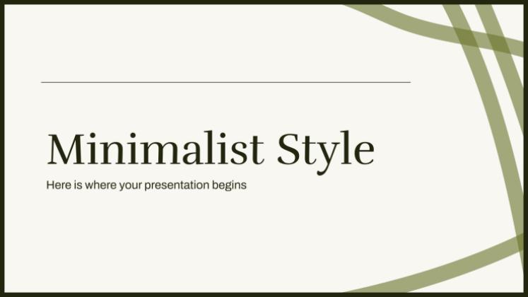 Minimalistischer Stil Präsentationsvorlage