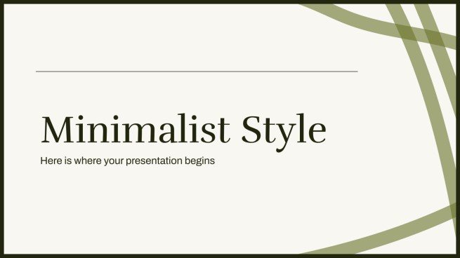 Minimalistischer Stil Präsentationsvorlage