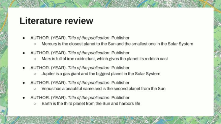 Thèse sur les cartes routières Modèles de présentation