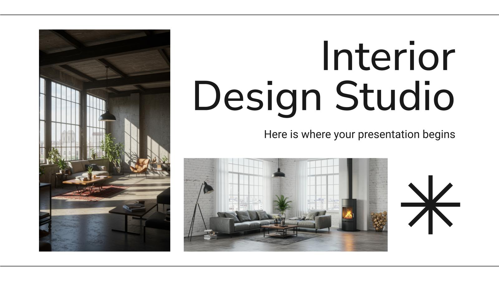 Interior Design Studio presentation template 