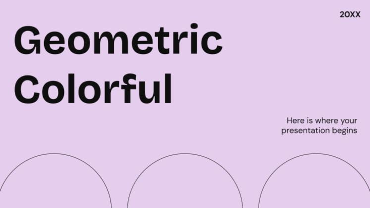 Geometric Colorful presentation template 