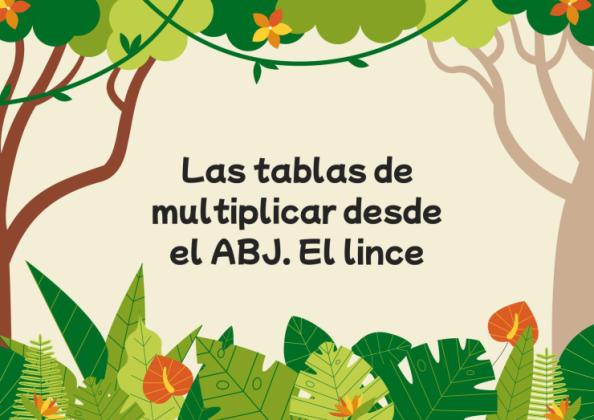Plantilla de presentación Las tablas de multiplicar desde el ABJ. El lince