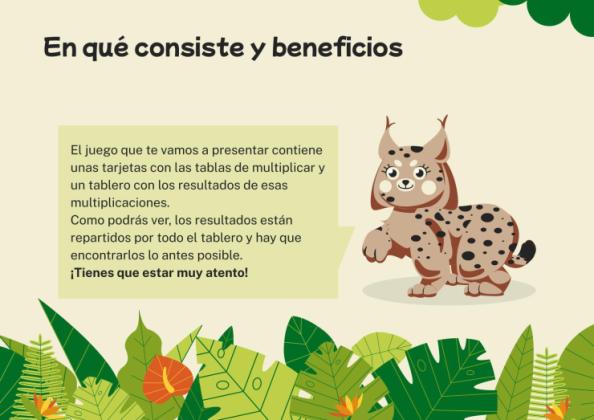Plantilla de presentación Las tablas de multiplicar desde el ABJ. El lince