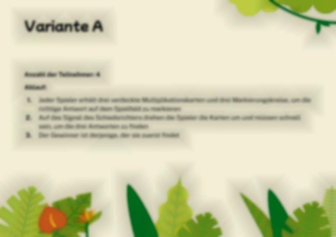 Multiplikationstabellen und spielbasiertes Lernen. Der Luchs Präsentationsvorlage