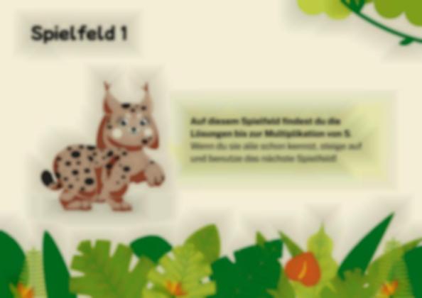 Multiplikationstabellen und spielbasiertes Lernen. Der Luchs Präsentationsvorlage