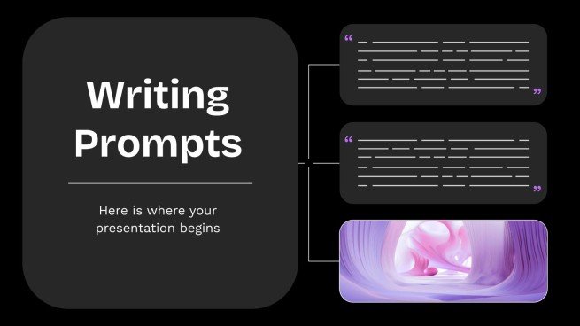 Modelo de apresentação Prompts de escritura
