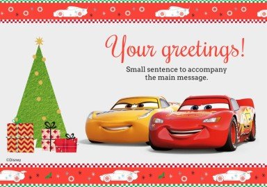 Modelo de apresentação Cartão de Natal de Carros