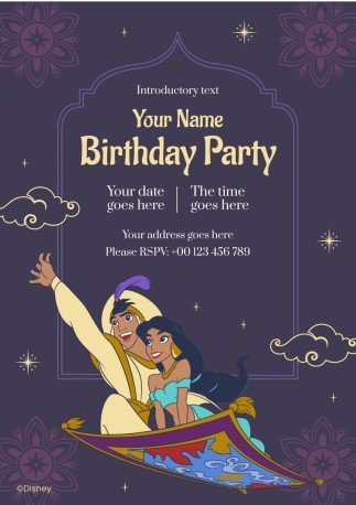 Aladdin & Jasmin Einladung Präsentationsvorlage