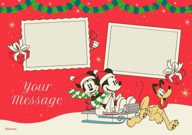 Carte de Noël Mickey Mouse Modèles de présentation