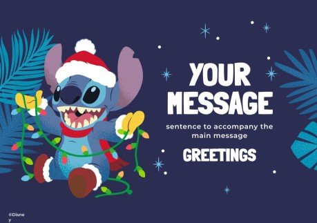 Modelo de apresentação Cartão de Natal de Lilo e Stitch