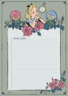 Klassische Alice im Wunderland Figurenliste Präsentationsvorlage