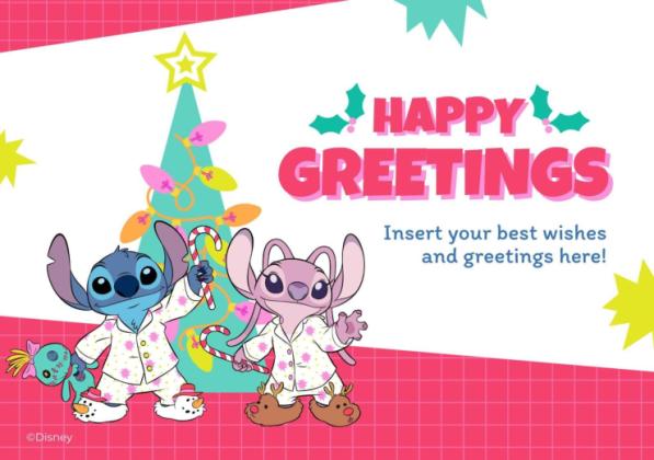 Carte de Noël pour Stitch Modèles de présentation