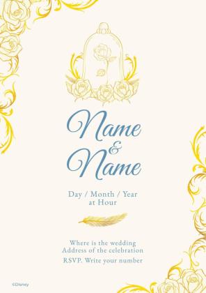 미녀와 야수 웨딩 초대장 프레젠테이션 템플릿