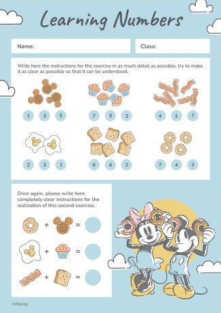 Mickey Maus und Freunde Arbeitsblatt für Vorschulkinder Präsentationsvorlage