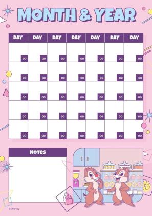 Calendrier mensuel de Tic et Tac Modèles de présentation