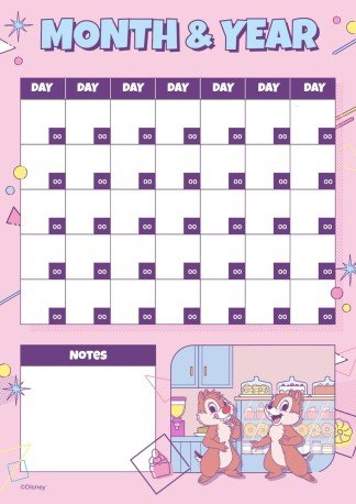 Calendrier mensuel de Tic et Tac Modèles de présentation