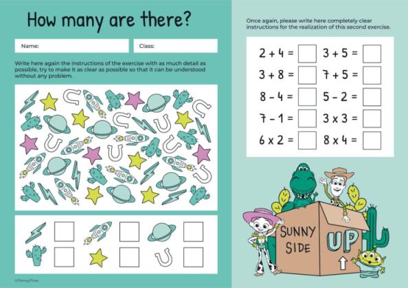 Feuille de travail sur les mathématiques de Toy Story Modèles de présentation
