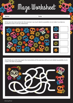 코코 미로 워크시트 프레젠테이션 템플릿