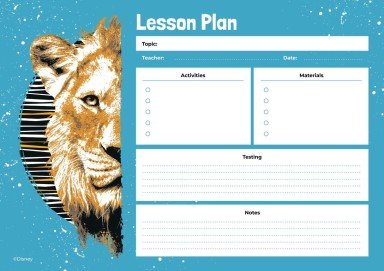 Plantilla de presentación Plan de la lección de Mufasa