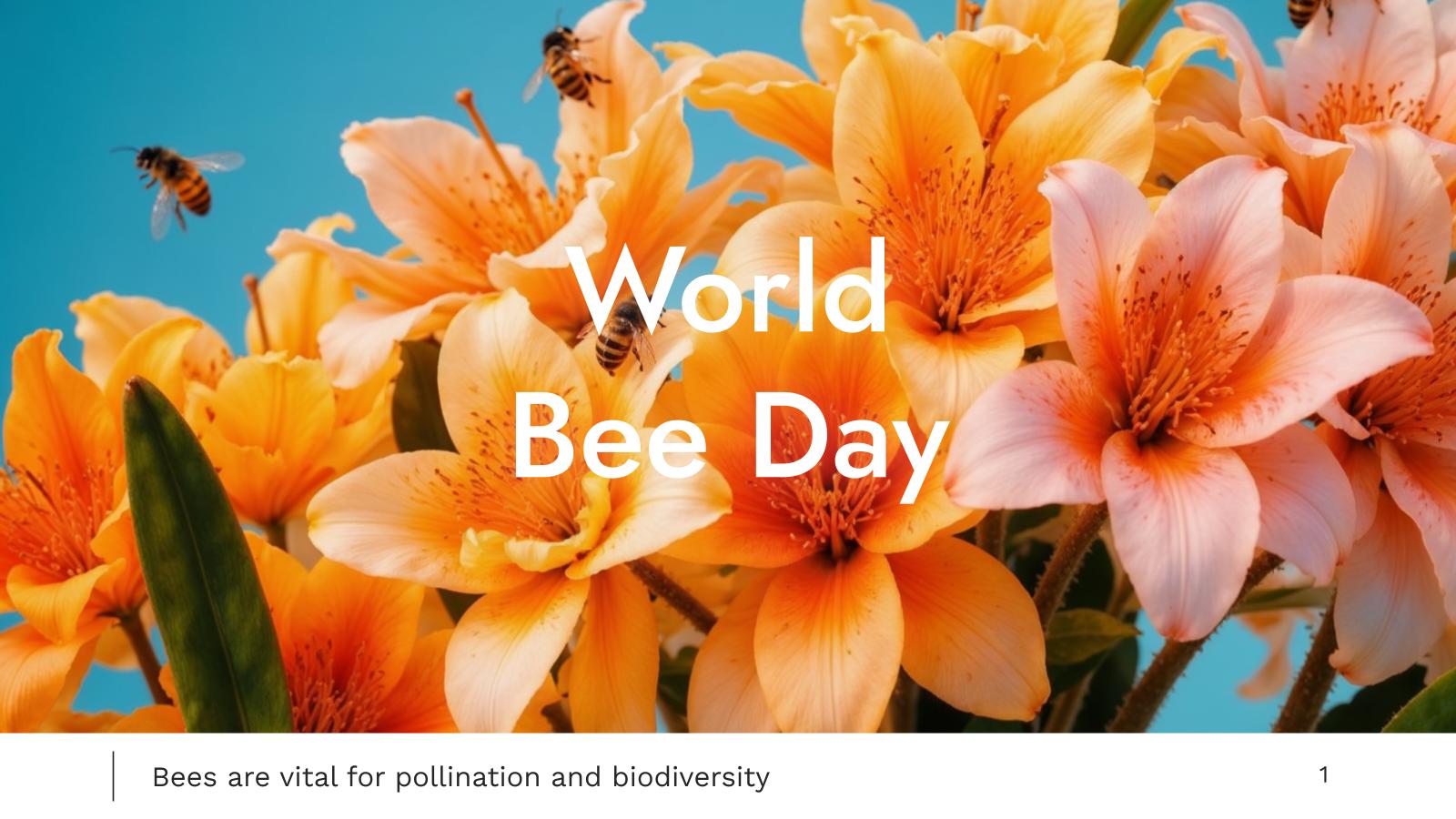World Bee Day presentation template 