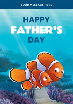 Modelo de apresentação Cartão do Dia dos Pais de Procurando Nemo