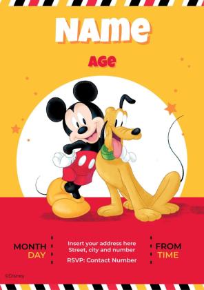 Invitation d'anniversaire Mickey Mouse Modèles de présentation