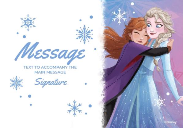 Plantilla de presentación Tarjeta de agradecimiento de Frozen