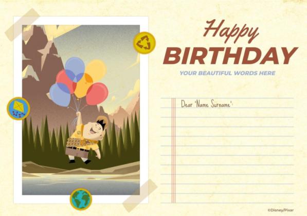 Modelo de apresentação Cartão de Up: A minha maior aventura