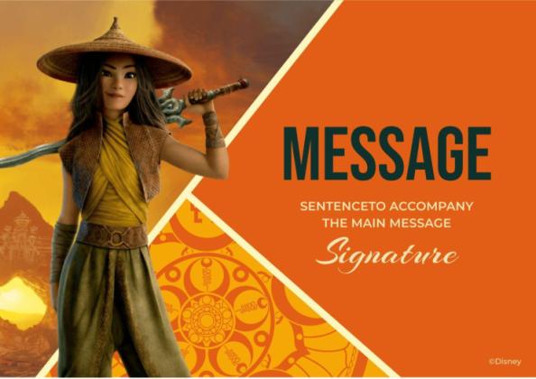 Modelo de apresentação Cartão de agradecimento Raya e o Último Dragão