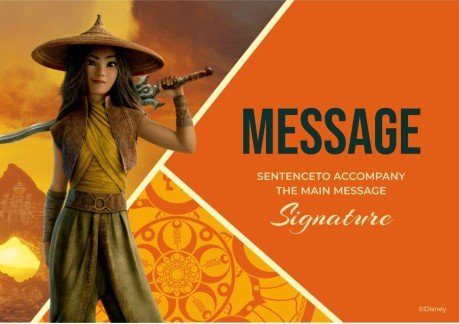 Modelo de apresentação Cartão de agradecimento Raya e o Último Dragão