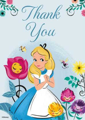 Alice in Wonderland Thank you Card presentation template 