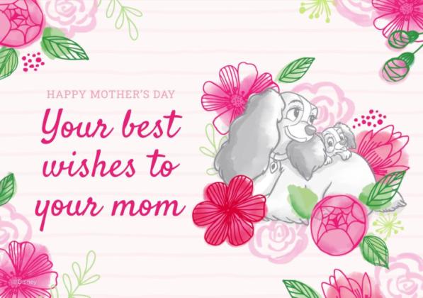 Lady and the Tramp Mother's day Card presentation template 