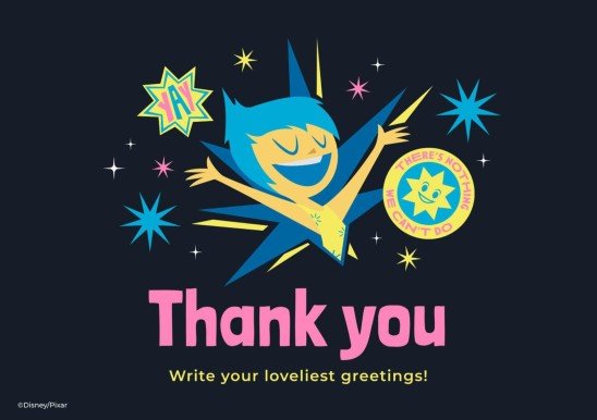 Plantilla de presentación Tarjeta de agradecimiento de Del Revés 2