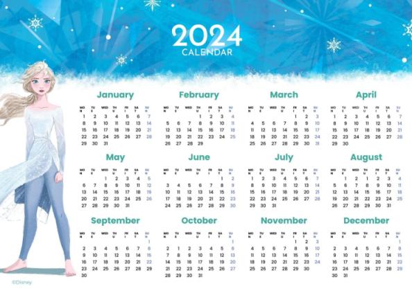 Die Eiskönigin 2024 Kalender Präsentationsvorlage