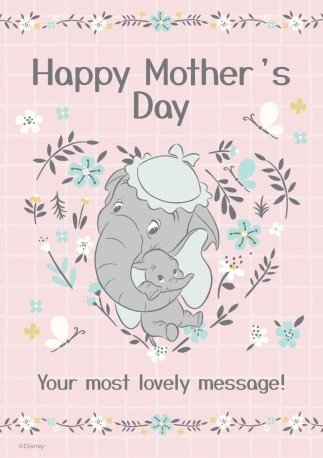 Dumbo Happy Mother's Day Card presentation template 