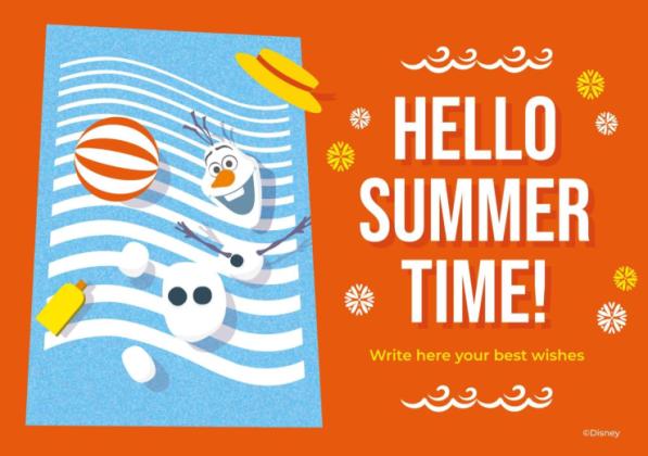 Carte de été de La Reine des neiges Modèles de présentation