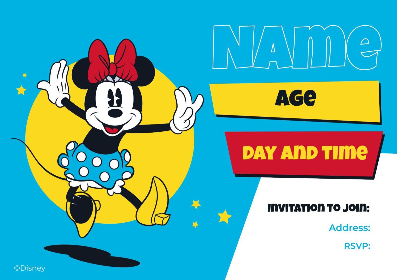 Minnie Maus Einladung Präsentationsvorlage