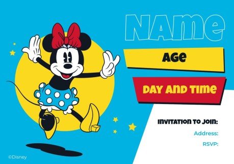 Minnie Maus Einladung Präsentationsvorlage