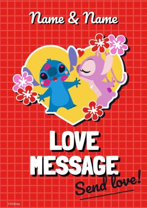 Carte Saint-Valentin Lilo et Stitch Modèles de présentation