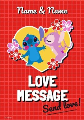 Carte Saint-Valentin Lilo et Stitch Modèles de présentation