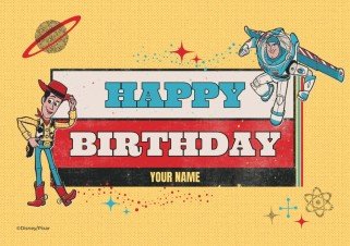 Plantilla de presentación Tarjeta de cumpleaños de Toy Story