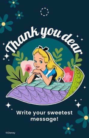 Etiquette cadeau Alice au pays des merveilles Modèles de présentation